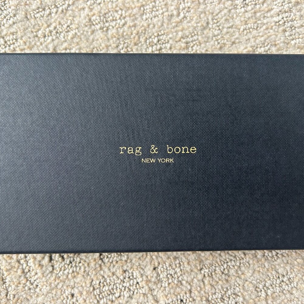 Rag & Bone Field Leather Black Continental Wallet, New